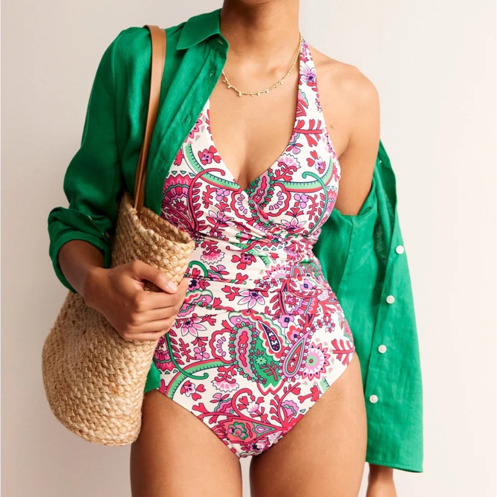 NWT BODEN/Levanzo halterneck swimsuit size 8 regular